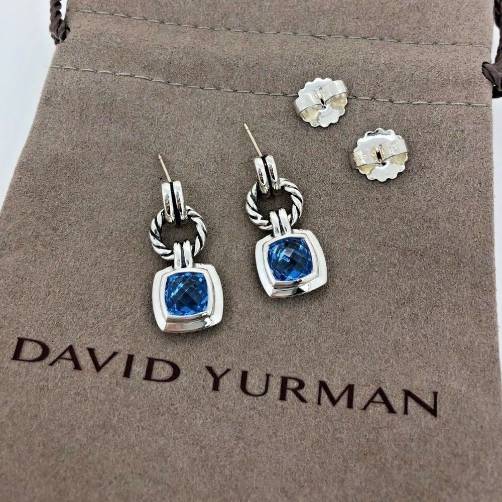 David Yurman Blue Topaz Renaissance Earrings